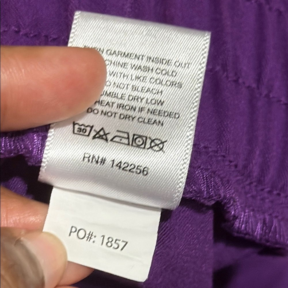 Figs Women's Purple Drawstring Cargo Jogger Pants - Picture 12 of 16